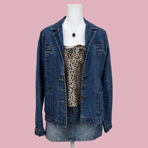 blue denim vintage 90s jean jacket